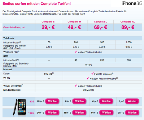 T-Mobile Brade l’iPhone 3G