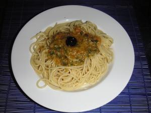 Spaghetti Portofino (Recette du Panier Volant)
