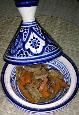 Tagine d’agneau aux carottes et raisins secs