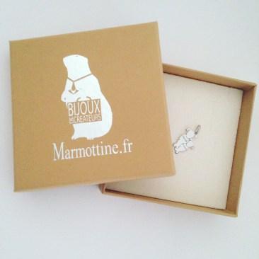 pendentif or blanc marmottine pendentif or blanc marmottine