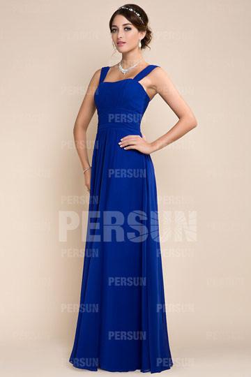 Que disent les couleurs de robes de soirée ? Robe demoiselle d'honneur bleu décolleté carré longue.jpg
