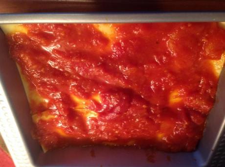 Lasagnes chèvre-lardons-tomates Lasagnes chèvre-lardons-tomates