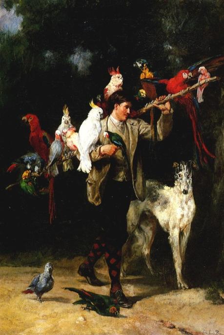 7 Le perroquet, le chien, l’homme G 1865 John Lewis Brown, Le jour de sortie des pensionnaires Bordeaux musee des beaux-arts