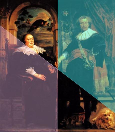 7 Le perroquet, le chien, l’homme M 1636-38 Jacob Jordaens Portrait of Govaert van Surpele and his Wife, The National Gallery, London schema