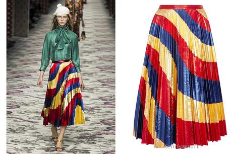 COMMENT PORTER LA JUPE MI–LONGUE MÉTALLISÉE? jupe plissée gucci