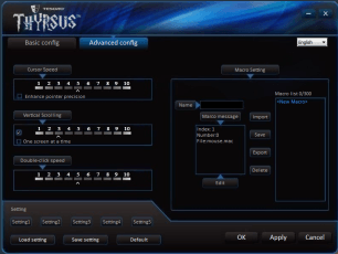 Test de la souris Thyrsus de Tesoro tesoro_thyrsus_config_ Test de la souris Thyrsus de Tesoro
