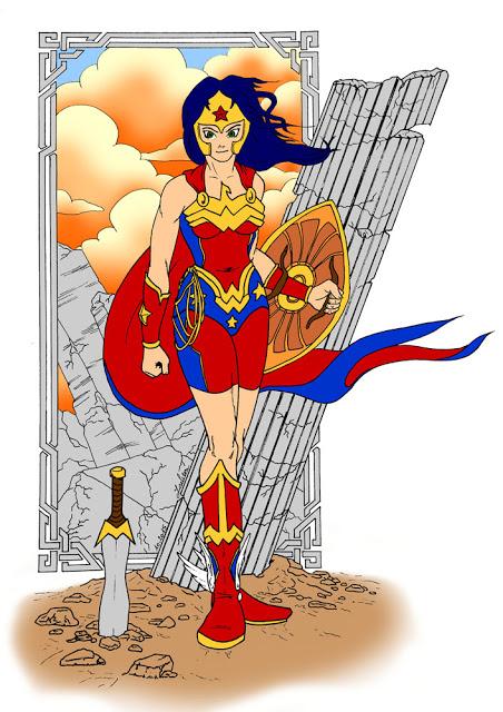 Wonder Woman - les aplats de couleurs