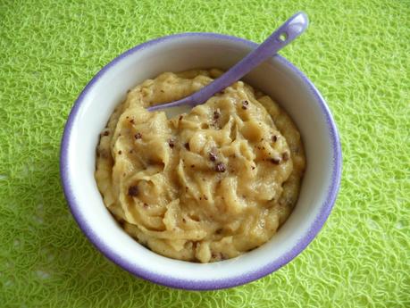 dessert allégé pomme poire chocolat au konjac (diététique, protéiné, sans oeuf, ni sucre, ni beurre et très riche en fibres) P1300522