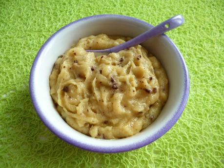 dessert allégé pomme poire chocolat au konjac (diététique, protéiné, sans oeuf, ni sucre, ni beurre et très riche en fibres) P1300528