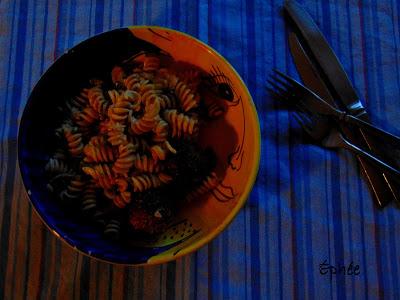Rotini crémeux aux boulettes et champignons Rotini crémeux aux boulettes et champignons