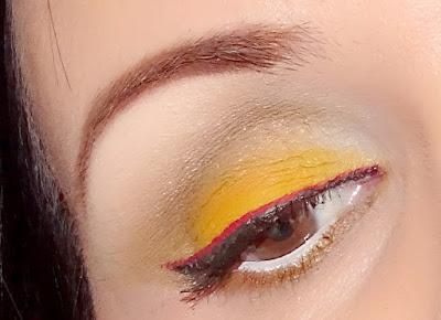 Mix it up Red and Yellow, pour le Monday Shadow Challenge !