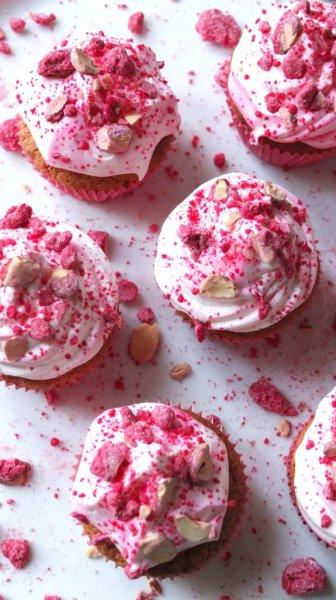Cupcake aux Pralines Roses (sans gluten)