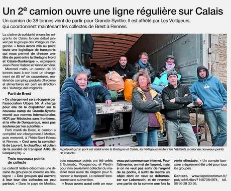 Solidarité : des bretons qui n’ont pas les deux pieds dans le même sabot Solidarité : des bretons qui n’ont pas les deux pieds dans le même sabot