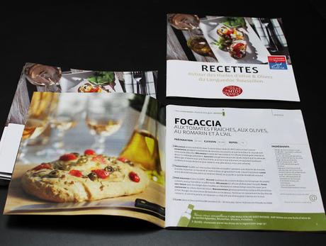 Retrouvez ma recette de focaccia dans le livret « 14 recettes avec les Huiles d'Olive du Languedoc-Roussillon »