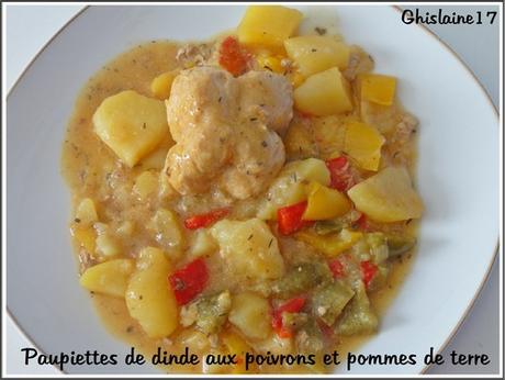 Paupiettes de dinde aux poivrons et pommes de terre Paupiettes de dinde aux poivrons et pommes de terre