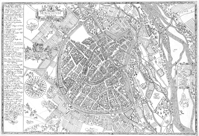 Monachium 1613: la plus ancienne carte de Munich par Tobias Volckmer