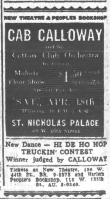 April 18, 1936: dance all night with Cab Calloway April 18, 1936: dance all night with Cab Calloway