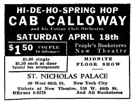 April 18, 1936: dance all night with Cab Calloway April 18, 1936: dance all night with Cab Calloway