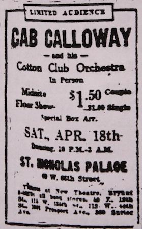 April 18, 1936: dance all night with Cab Calloway April 18, 1936: dance all night with Cab Calloway