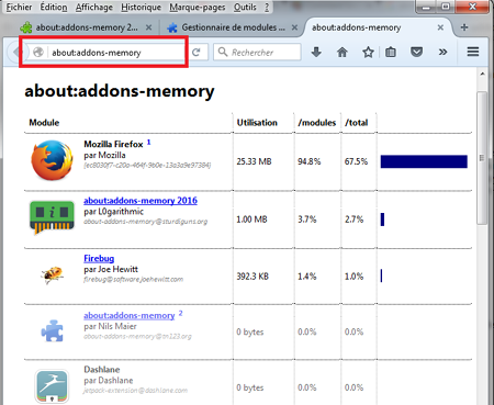 Accélérer votre navigateur en libérant de la mémoire interface-about-addons-memory-2016