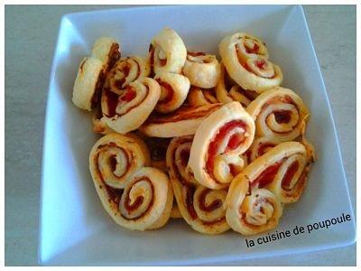 Palmier au jambon et St Moret Palmier au jambon et St Moret