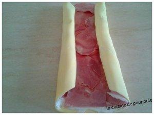 Palmier au jambon et St Moret Palmier au jambon et St Moret