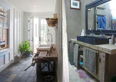 La folie de l'établi etabli bois vintage - blog déco