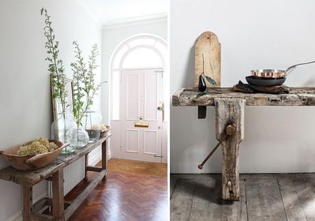 La folie de l'établi etabli bois vintage - blog déco