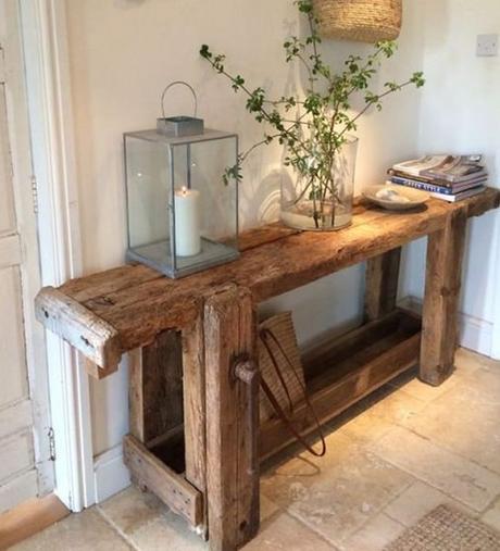 La folie de l'établi etabli bois vintage - blog déco