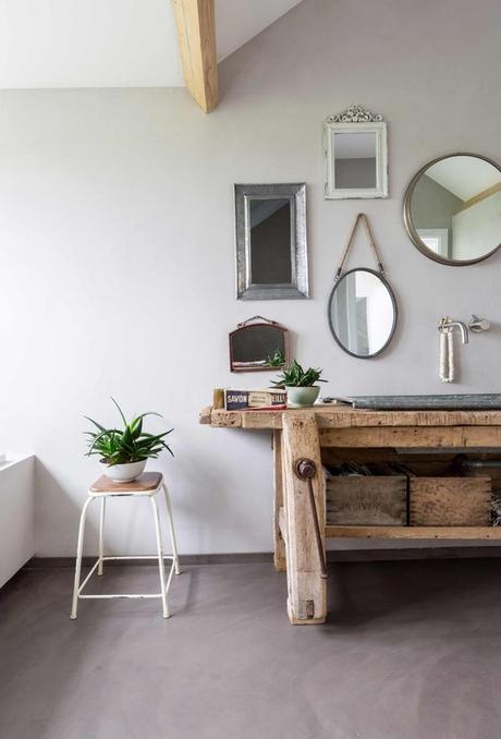 La folie de l'établi etabli bois vintage - blog déco