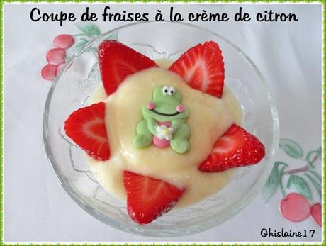 Coupes de fraises à la crème de citron Coupes de fraises à la crème de citron