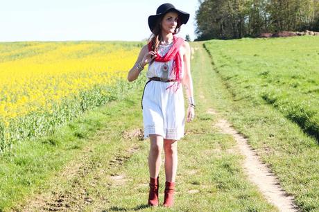 Instant couleur coquelicot d'avril Captain Clem Inspiration style coachella bohème