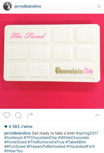 Chocolate Dip palette Too Faced blog avis sortie france 2017 Jerrod Blandino