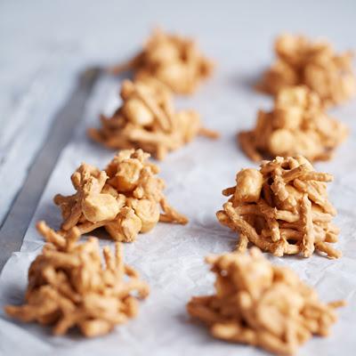 Recette Dessert Rapide Et Facile Butterscotch Haystacks Recette Dessert Rapide Et Facile Butterscotch Haystacks