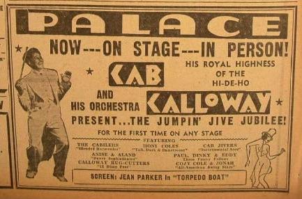 May 12, 1942: the Calloway rug-cutters on the stage of the Palace