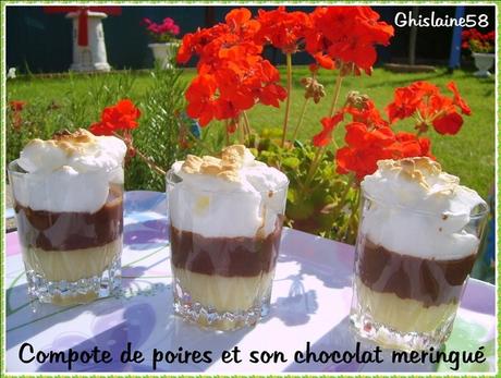 Compote de fruit et son chocolat meringué Compote de fruit et son chocolat meringué