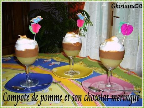 Compote de fruit et son chocolat meringué Compote de fruit et son chocolat meringué