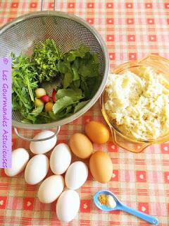 Tortilla au Chénopode Bon-Henri, à l'origan et aux vermicelles (L'Art d'accommoder les restes) Tortilla au Chénopode Bon-Henri, à l'origan et aux vermicelles (L'Art d'accommoder les restes)