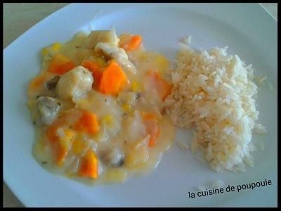 Blanquette de lotte au thermomix ou sans Blanquette de lotte au thermomix ou sans