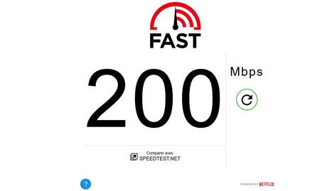 Mesure de la vitesse Netflix avec Wibox fast-netflix