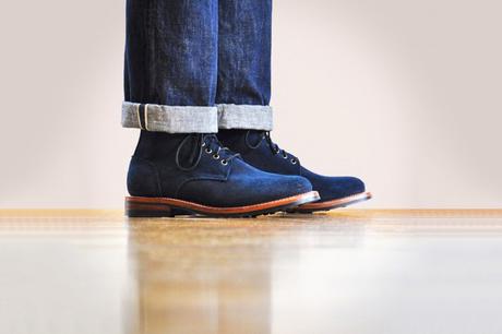 OAK STREET BOOTMAKERS – F/W 2016 – INDIGO ROUGH-OUT DAINITE TRENCH BOOT