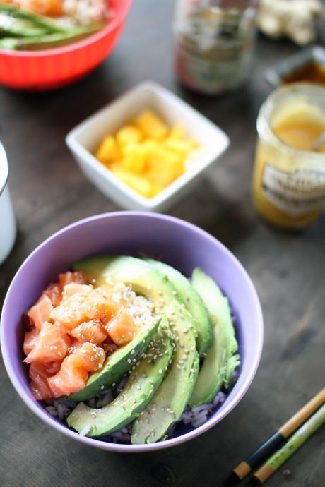 Salmon Sashimi Rice Bowl Salmon Sashimi Rice Bowl