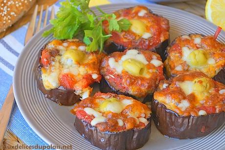 Aubergine façon pizza ( recette facile ) 