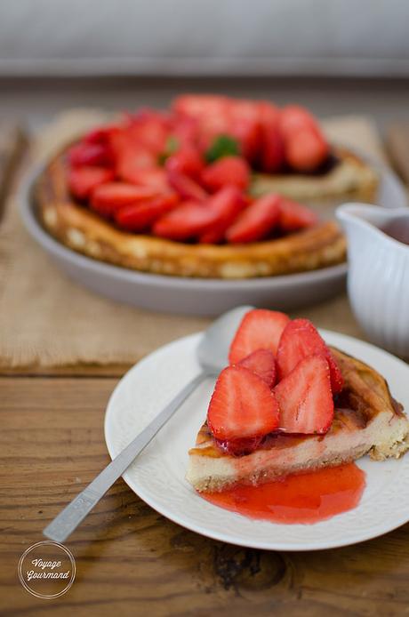 Un cheesecake aux fraises pour la fête des mamans ! (IG très bas) Cheesecake aux fraises - IG très bas