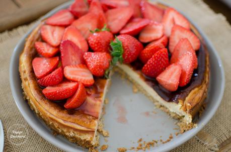 Un cheesecake aux fraises pour la fête des mamans ! (IG très bas) Cheesecake aux fraises - IG très bas