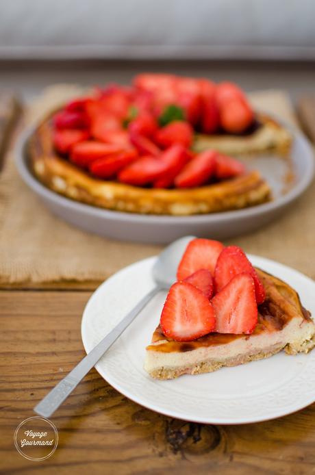 Un cheesecake aux fraises pour la fête des mamans ! (IG très bas) Cheesecake aux fraises - IG très bas