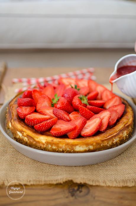 Un cheesecake aux fraises pour la fête des mamans ! (IG très bas) Cheesecake aux fraises - IG très bas