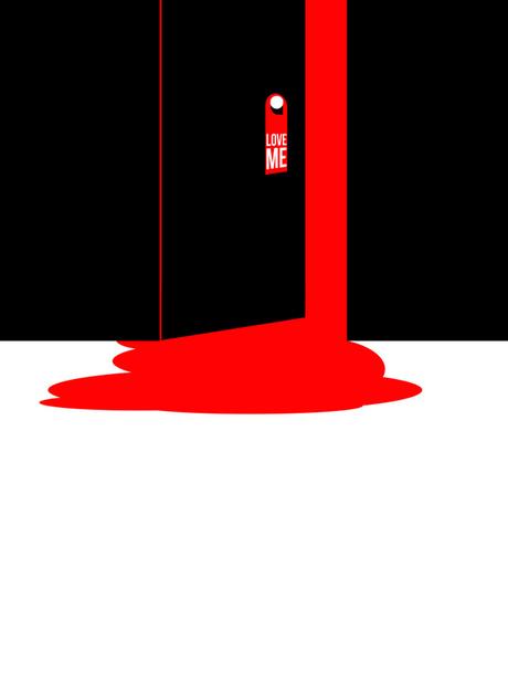 Inspirationsgraphiques-illustrations-le-Sonneur-artiste-Door-Hangers-street-art-geometrie-sonnettes-rouges-Shining-Stanley-Kubrick-affiche-Saul-Bass-06