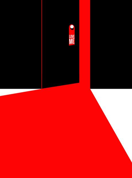 Inspirationsgraphiques-illustrations-le-Sonneur-artiste-Door-Hangers-street-art-geometrie-sonnettes-rouges-Shining-Stanley-Kubrick-affiche-Saul-Bass-01