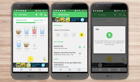 10 applications pour la santé & le bien-être rappel consommation eau application android santé bien être LG